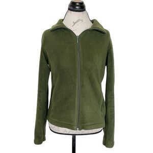 Uniqlo Sweater Size Small Fuzzy Cozy Fleece Zipper Loungewear Cozycore Green